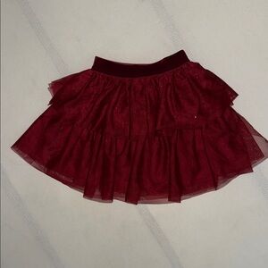 H&M Sparkling Burgundy Tulle Skirt
